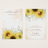 ひまわりエレガントジュエリーイヤリング表示カード (正面&裏面)