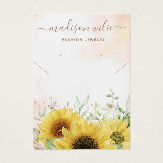 ひまわりエレガントジュエリーイヤリング表示カード (正面)