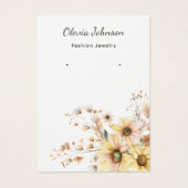 ひまわりエレガントジュエリーイヤリング表示カード (正面)