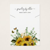 ひまわりエレガントジュエリーネックレスディスプレイカード (正面)