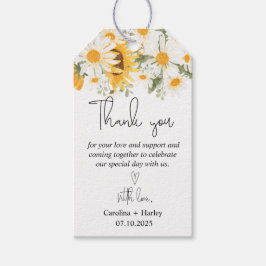 ひまわりエレガントデイジー結婚の感謝 ギフトタグ