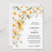 ひまわりエレガントデイジー結婚式招待状 招待状 (正面)