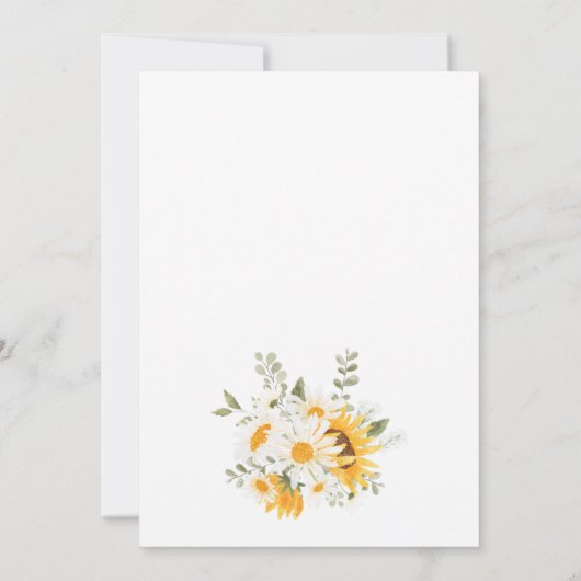ひまわりエレガントデイジー結婚式招待状 招待状 (裏面)