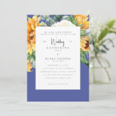 ひまわりエレガントトスカナ結婚の花嫁の両親 招待状 (スタンド正面)