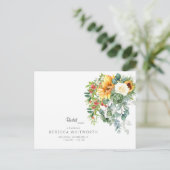 ひまわりエレガントトスカーナブライダルシャワー インビテーションポストカード (スタンド正面)