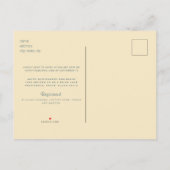 ひまわりエレガントトスカーナブライダルシャワーII インビテーションポストカード (裏面)