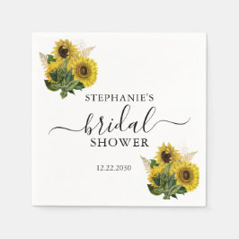 ひまわりエレガントフローラブライダルシャワー スタンダードカクテルナプキン