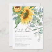 ひまわりエレガントフローラブライダルシャワー 招待状 (正面)