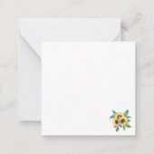 ひまわりエレガントフローラモノグラムの ノートカード (裏面)