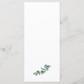 ひまわりエレガントフローラユーカリ結婚のメニュー メニュー (裏面)