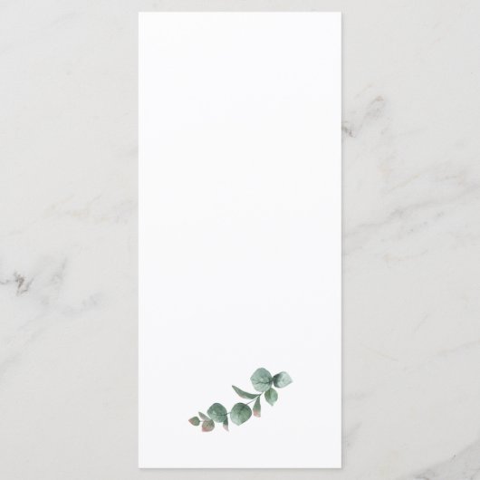 ひまわりエレガントフローラユーカリ結婚のメニュー メニュー (裏面)