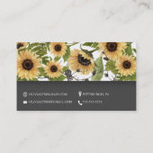 ひまわりエレガントフローラ名刺テンプレート 名刺 (裏面)