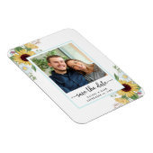 ひまわりエレガントフローラ結婚式の日付保存 マグネット (右側)