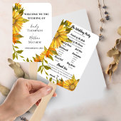 ひまわりエレガントフローラ結婚式 プログラム ハンドファン