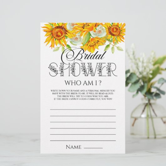 ひまわりエレガントブライダルシャワーゲーム (スタンド正面)