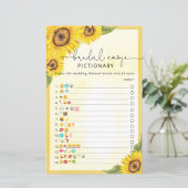 ひまわりエレガントブライダルシャワー絵文字ゲーム (スタンド正面)