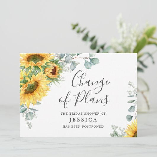 ひまわりエレガントプランの変更ブライダルシャワー 招待状 (スタンド正面)