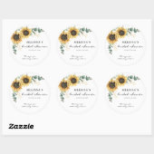 ひまわりエレガントユーカリフローラブライダルシャワー ラウンドシール (シート)