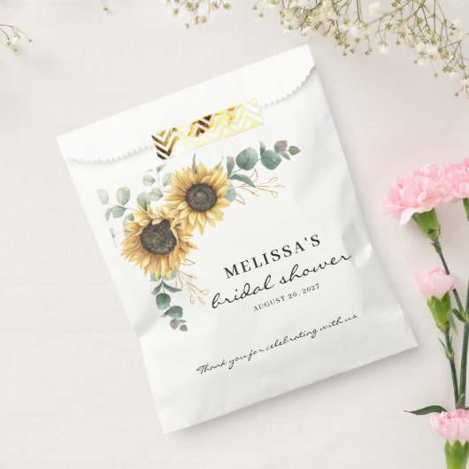 ひまわりエレガントユーカリフローラブライダル フェイバーバッグ (封をした状態)