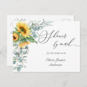 ひまわりエレガントユーカリブライダルシャワーバイメール ポストカード (正面/裏面)
