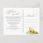 ひまわりエレガントユーカリブライダルシャワーバイメール ポストカード (裏面)