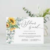 ひまわりエレガントユーカリブライダルシャワーバイメール 招待状 (スタンド正面)