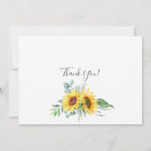 ひまわりエレガントユーカリブライダルシャワーバイメール 招待状 (裏面)