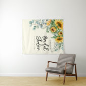 ひまわりエレガントユーカリブライダルシャワー タペストリー (インサイチュ(横))