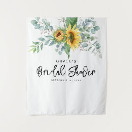 ひまわりエレガントユーカリブライダルシャワー タペストリー
