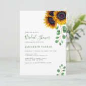 ひまわりエレガントユーカリブライダルシャワー 招待状 (スタンド正面)