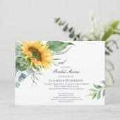 ひまわりエレガントユーカリブライダルシャワー 招待状 (スタンド正面)
