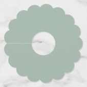 ひまわりエレガントユーカリ結婚式の引き出物 ワイングラスタグ (裏面)