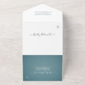 ひまわりエレガントレースひもライトウェディングRSVP オールインワン招待状 (外側)