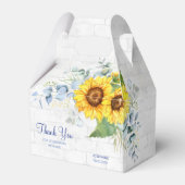 ひまわりエレガント壁煉瓦フローラ誕生日 フェイバーボックス (正面サイド)
