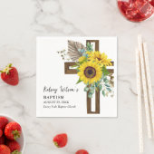 ひまわりエレガント夏ボホバプテスマ スタンダードカクテルナプキン (インサイチュ)