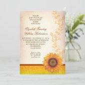 ひまわりエレガント婚約パーティ招待 招待状 (スタンド正面)