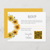 ひまわりエレガント式RSVPエンクロージャカード 出欠カード (正面/裏面)