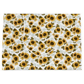 ひまわりエレガント模様 ラージペーパーバッグ (正面)