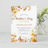 ひまわりエレガント水彩フローラ母の日 招待状 (スタンド正面)