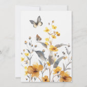 ひまわりエレガント水彩フローラ母の日 招待状 (裏面)