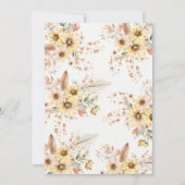 ひまわりエレガント水彩フローラ母の日 招待状 (裏面)