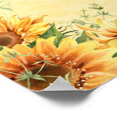 ひまわりエレガント水彩退職パーティー ポスター (角)