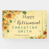 ひまわりエレガント水彩退職パーティー 横断幕 (横)