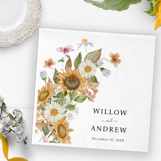 ひまわりエレガント紙ナプキン スタンダードカクテルナプキン