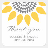 ひまわりエレガント結婚式の引き出物 スクエアシール (正面)