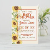 ひまわりエレガント赤ちゃんシャワー 招待状 (スタンド正面)