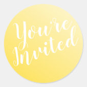 ひまわりエレガント黄色封筒用シール ラウンドシール (正面)