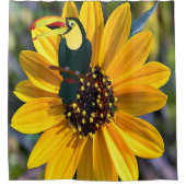 ひまわりオウムのシャワーカーテン シャワーカーテン (正面)