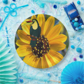 ひまわりオウム紙プレート ペーパープレート (パーティー)