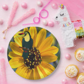ひまわりオウム紙プレート ペーパープレート (パーティー)